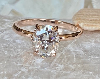 Oval Moissanite Engagement Ring, Moissanite Engagement Ring, Solitaire Engagement Ring, 2ct Oval Moissanite Engagement Ring, Conflict Free