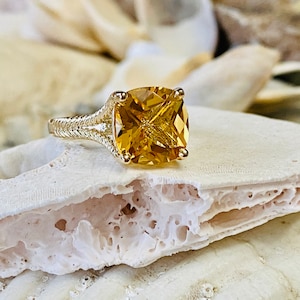 Cushion Cut Citrine - Etsy