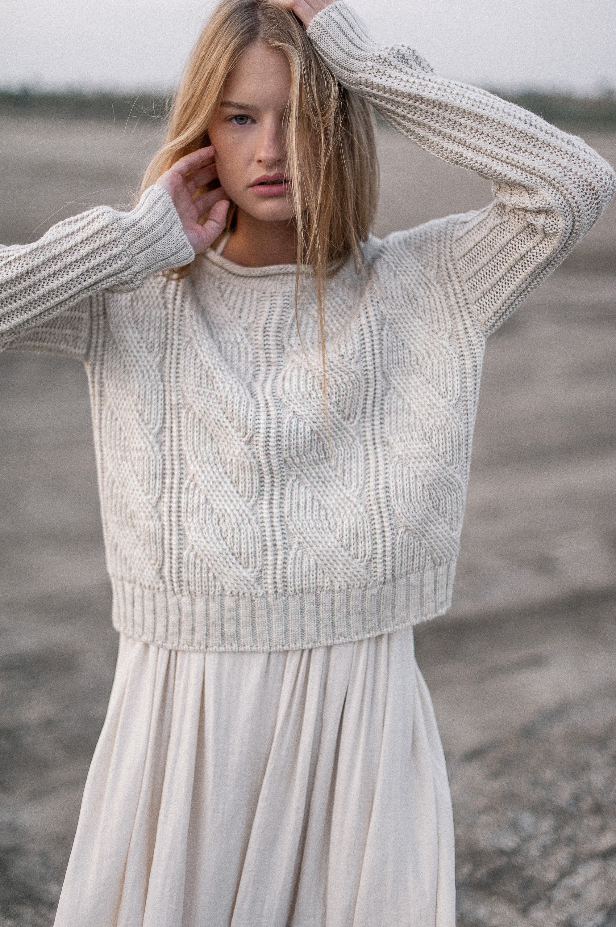 Pastel Sweater Crochet Knit Sweater for Women Slouchy Beige - Etsy