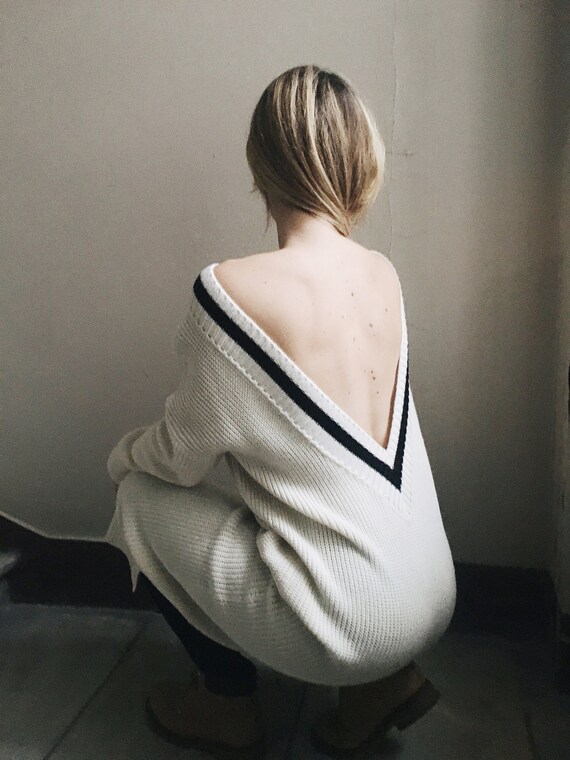 white maxi sweater dress