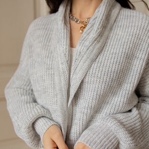 Cardigan Chunky cardigan Cardigan for women Knitted cardigan Gifts for her Handmade cardigan image 8