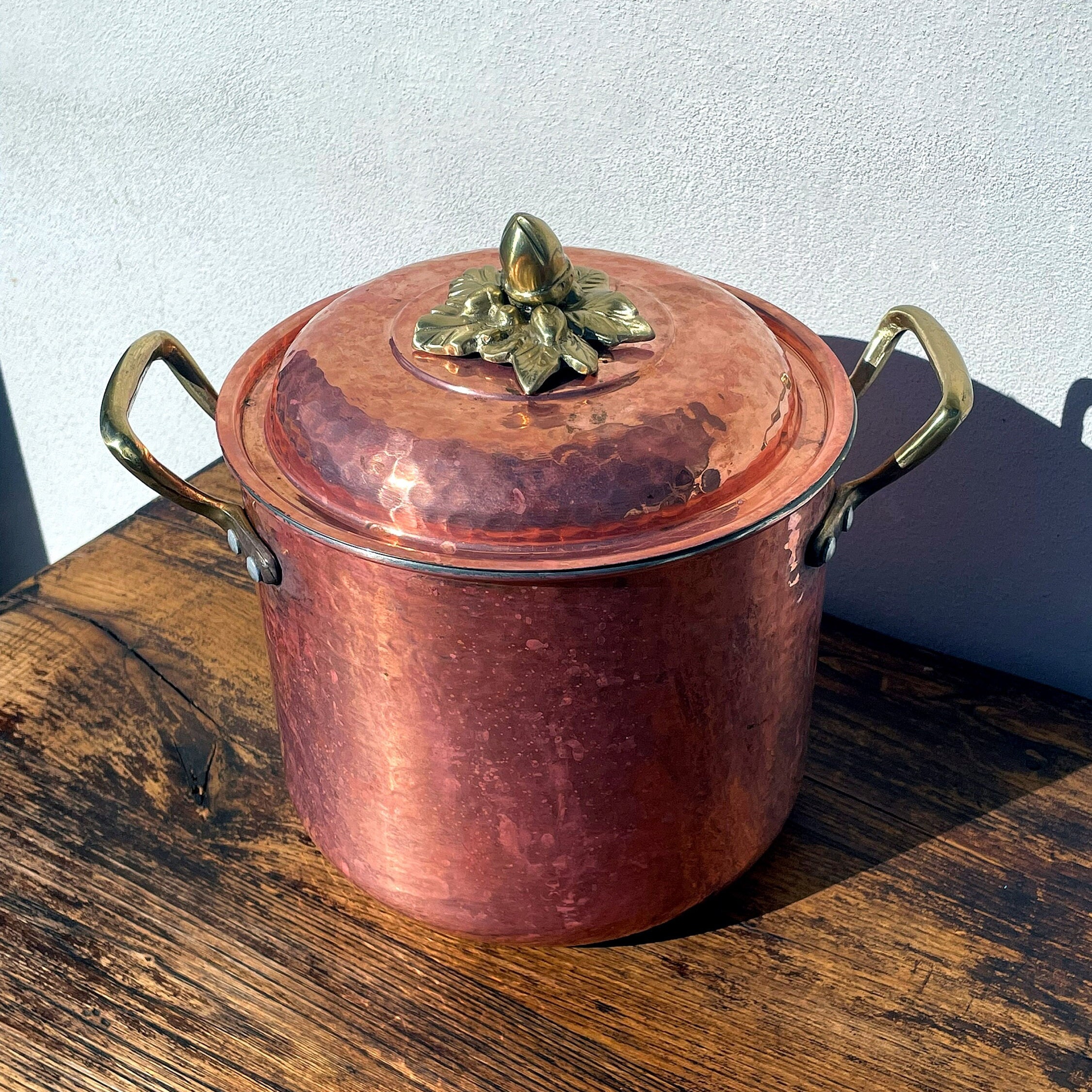 Ruffoni Historia Hammered Copper Casserole Dish with Lovebirds Knob - 13.75  qt