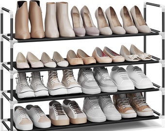 Handcrafted 4-Tier Shoe Rack Space-Saving Solution for Closet or Entryway