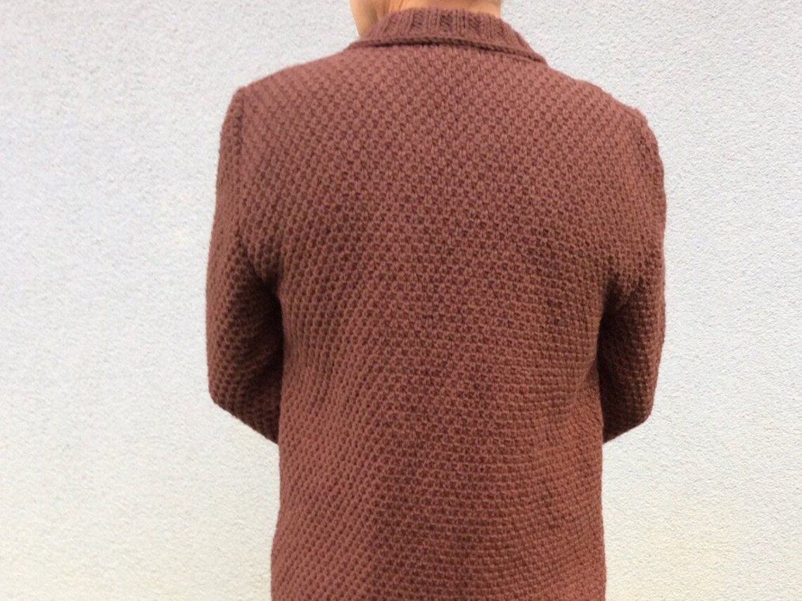 cable knit shawl collar cardigan