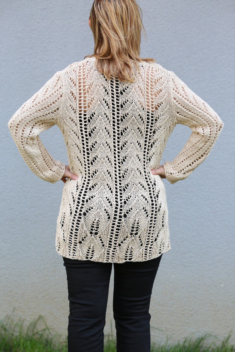 Ecru Summer Cardigan Loose Shrug Sweater Cream Tunic Ivory Etsy