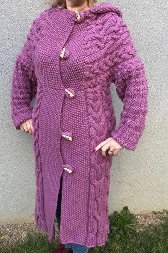 chunky oversized knit cardigan plus size