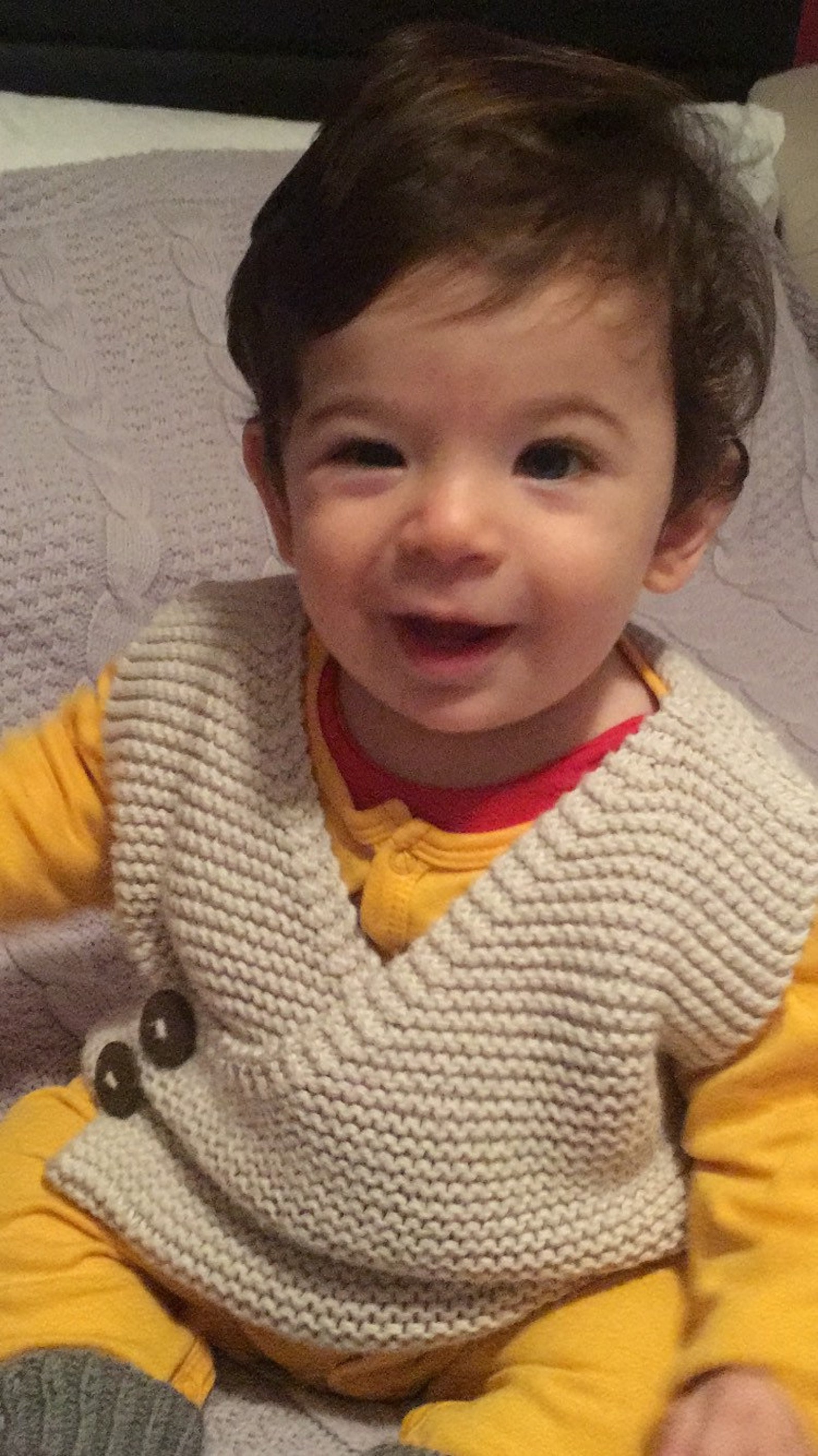 Newborn Baby Vest Hand Knitted Cream Baby Cardigan Winter Etsy