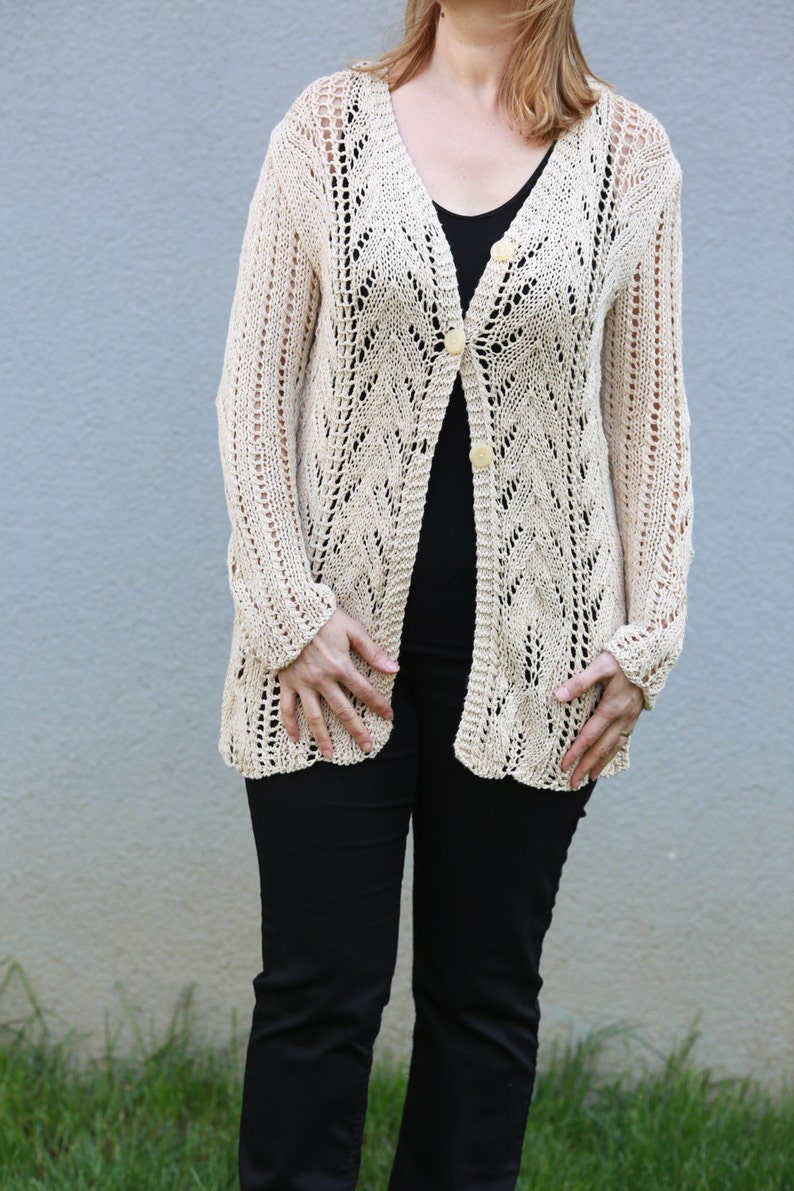 Ecru Summer Cardigan Loose Shrug Sweater Cream Tunic Ivory Etsy
