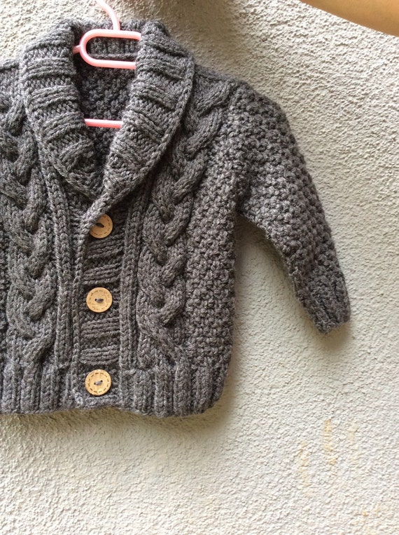 Baby boy grey shop cardigan