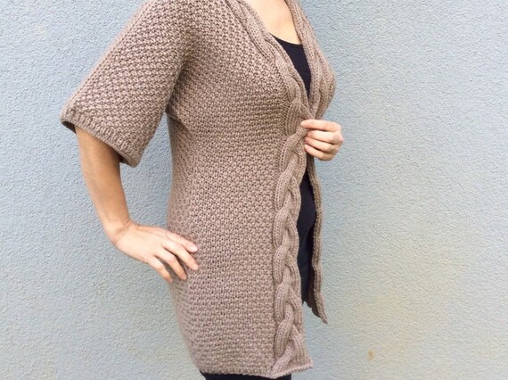 cream cable knit cardigan womens
