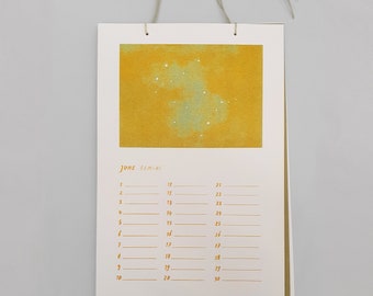 Star cloud calendar / risograph calendar