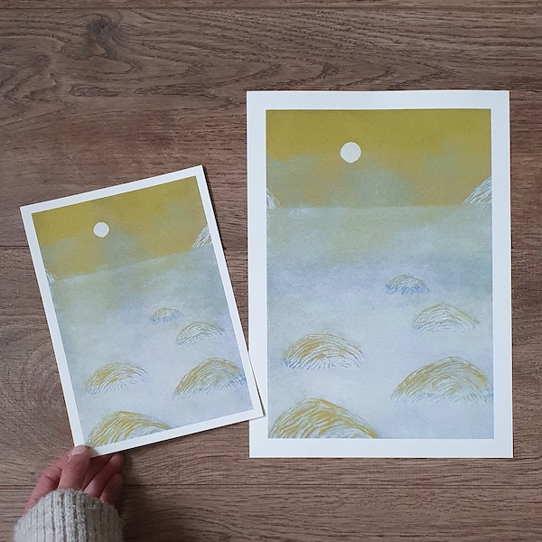 Night Pond / risografieprint
