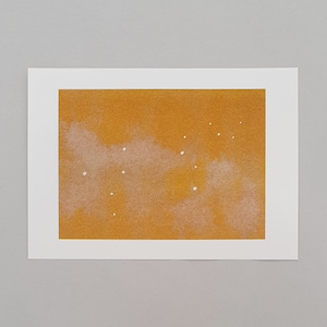 gemini/cancer/leo star cloud risograph print leo