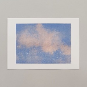 Piscis/Aries/Tauro - Impresión risográfica de nube de estrellas