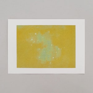 gemini/cancer/leo star cloud risograph print gemini