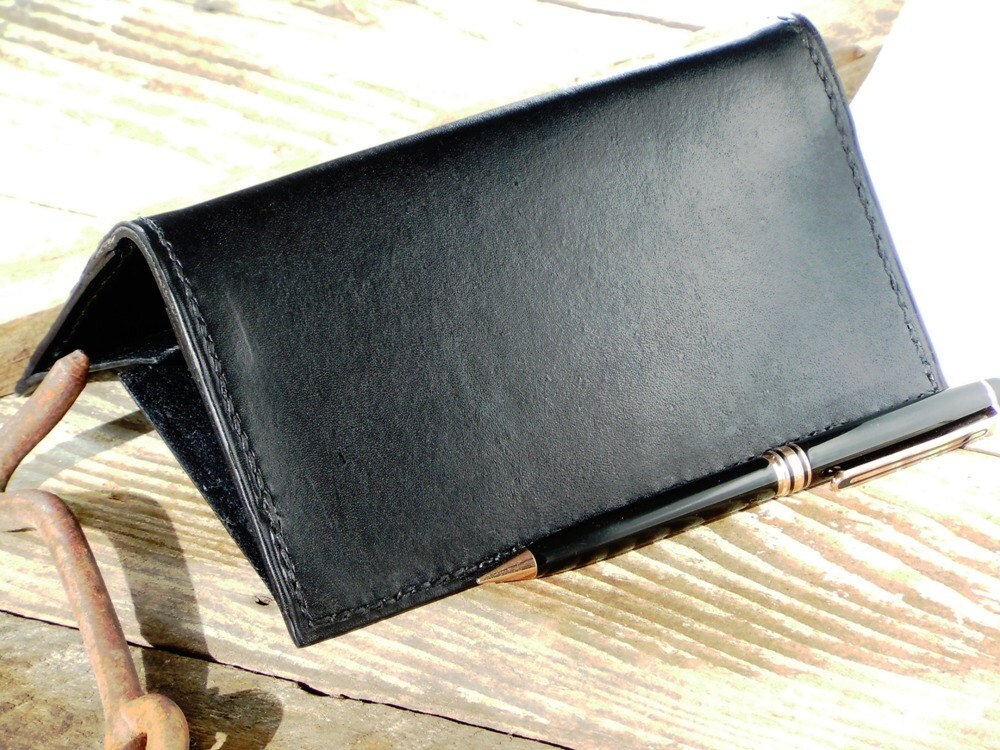 Checkbook Cover Two Checkbooks Dual Leather Carbon Copy Etsy