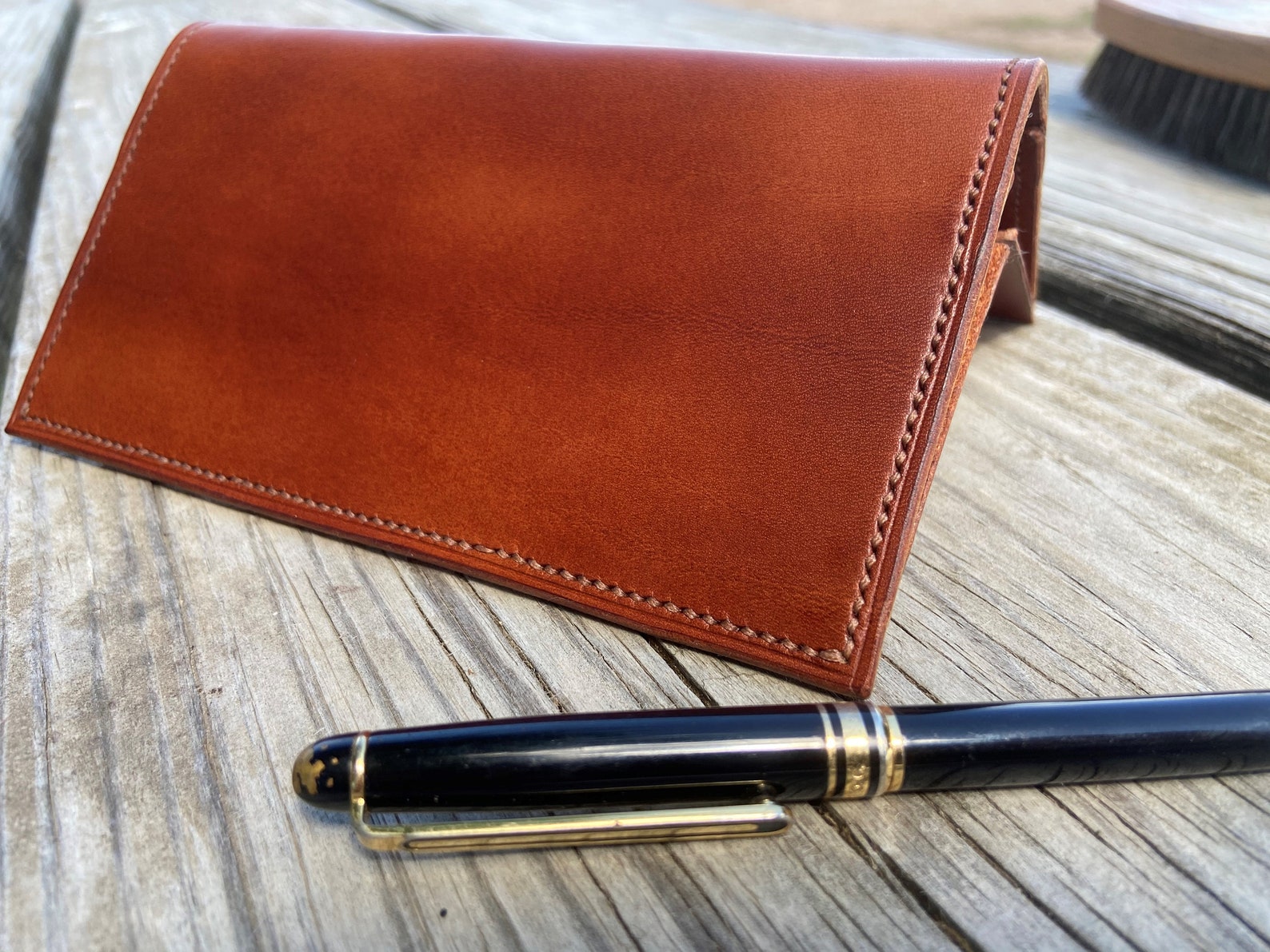 Checkbook Cover Two Checkbooks Dual Leather Carbon Copy Etsy