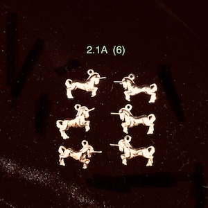 Vintage Gold plated Unicorn Jewelry Finding