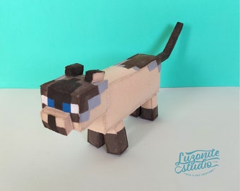 minecraft siamese cat plush