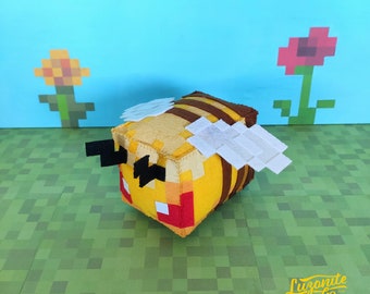 Peluche Coleccionable De Minecraft De 8 Pulgadas – Abeja Enojada (Angry Bee), Figura Suave De Alta Calidad Para Fans Y Coleccionistas