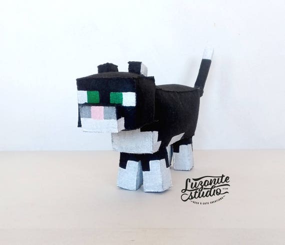 minecraft tuxedo cat plush