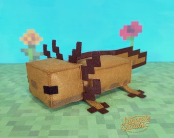 Peluche De Ajolote Minecraft Handmade Felt Plush Inspired By The