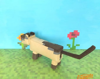 Minecraft siamese cat plush sale