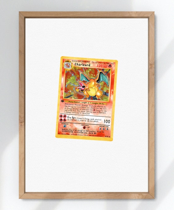 Charizard Ink Drawing - Pokemon Card Art Print A5 A4 A3 Size - Realistic  Marker Pen Artwork 1st Edition Shadowless - Etsy Denmark