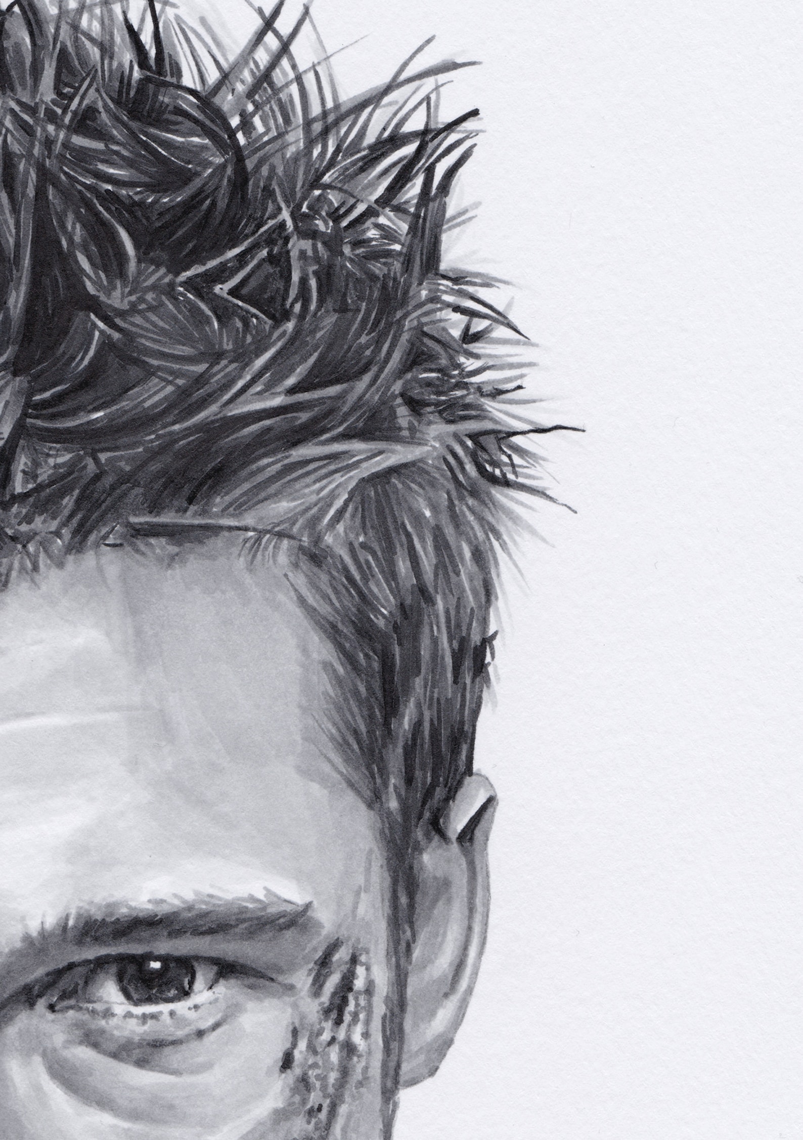 Tyler Durden Portrait Drawing Signed Fight Club Art Print Etsy