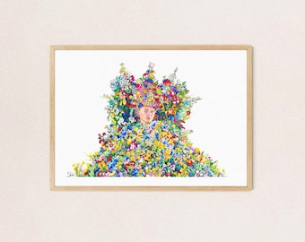 Midsommar Pen Drawing - Art print - A5 A4 A3 Sizes - may queen ink pen illustration - movie artwork