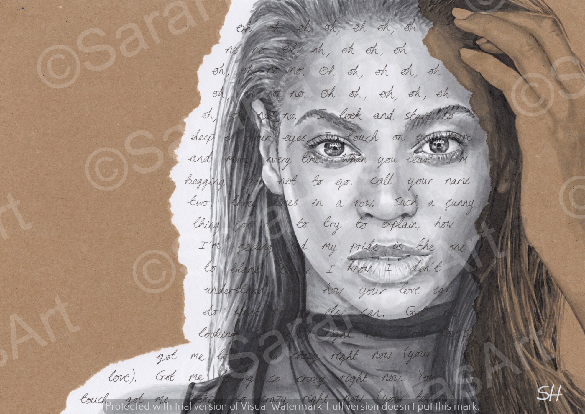 Beyonce Portrait Drawing Signed Giclée Art Print With Crazy - Etsy UK