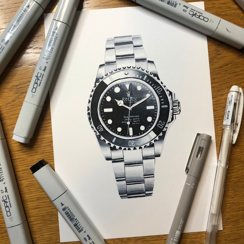 Rolex Submariner Fashionable Manufacturer direct delivery Pen Drawing - “Watch” day ORI Inktober 8 2021