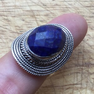 Bague lapis-lazuli argent 925 Boho style image 4