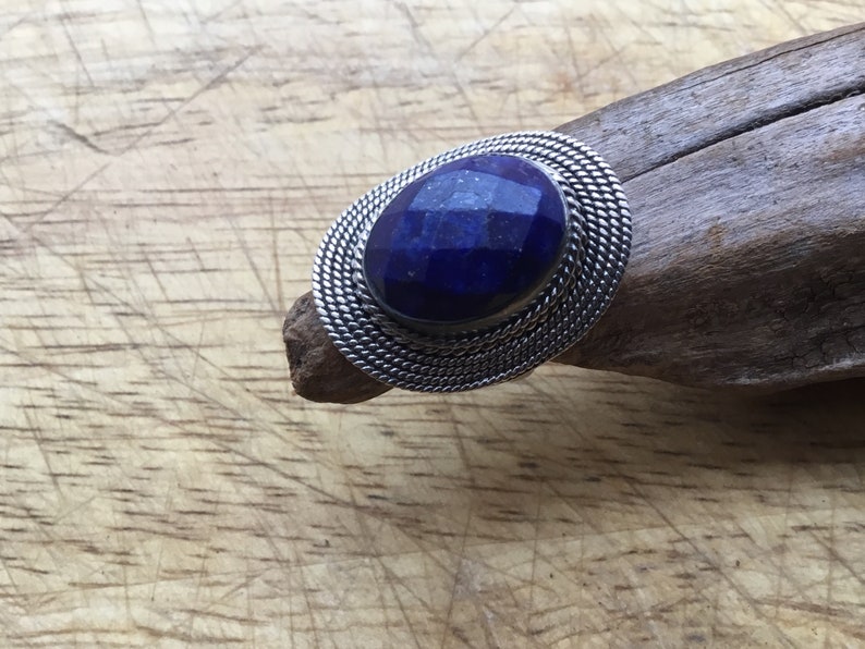 Bague lapis-lazuli argent 925 Boho style image 2