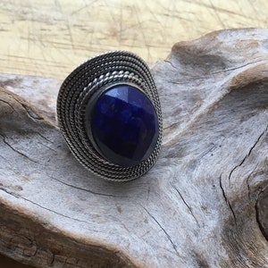 Bague lapis-lazuli argent 925 Boho style image 7