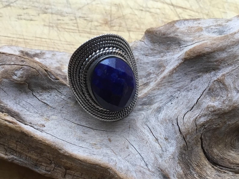 Bague lapis-lazuli argent 925 Boho style image 7