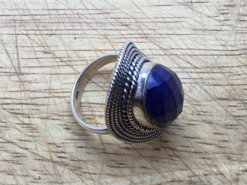 Bague lapis-lazuli argent 925 Boho style image 5