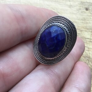 Bague lapis-lazuli argent 925 Boho style image 6