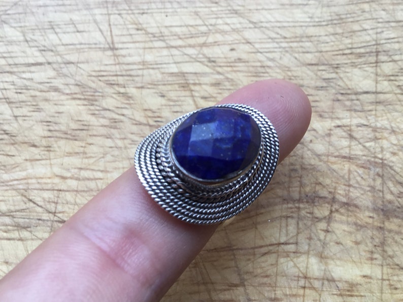 Bague lapis-lazuli argent 925 Boho style image 4