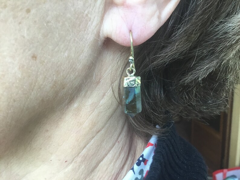 Labradorite loops brass loops prism loops Unique Loops Ethnic Loops