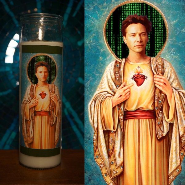 Saint Keanu Reeves Prayer Candle