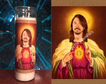 Saint Dave Grohl Prayer Candle / Foo Fighters Votive Candle
