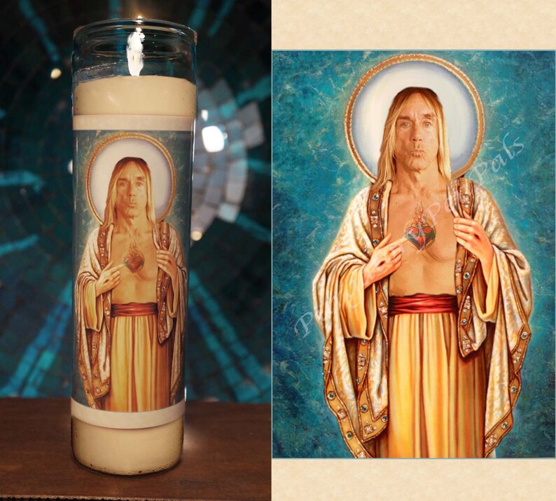 Saint Iggy Pop Prayer Candle / the Stooges Vigil Candle Etsy