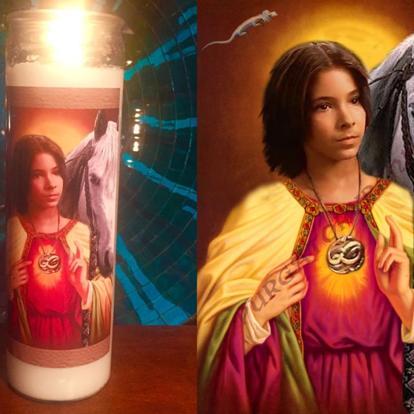 Saint Atreyu Prayer Candle / The Never Ending Story Candle