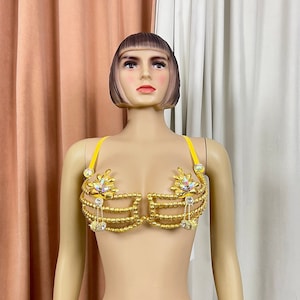 RAVE Samba Carnival wire Bra Gold FREE SHIPPING BB016