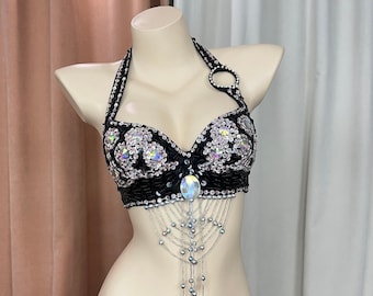 Hand Beaded Belly Dance Samba Costume bra only bra209