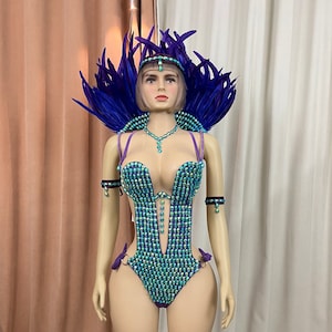 FREE SHIPPING Carnivel Samba costume handmade stones for EDC party total 8 piece image 1