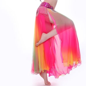 Hot selling woman beautiful belly dance  Skirt Slit Both Side(skirt only)