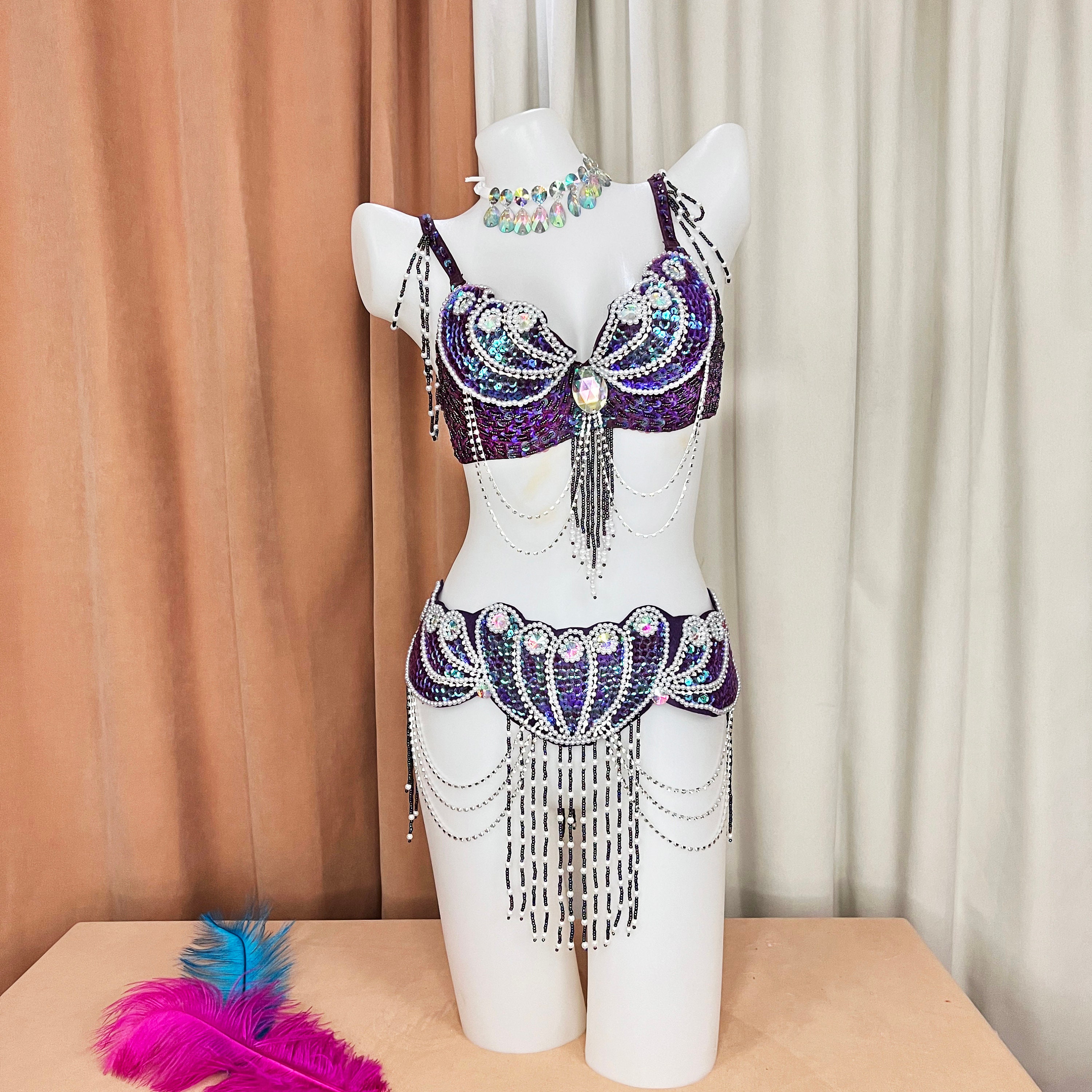Free Shipping Made to Measure New Belly Dance Costume Set