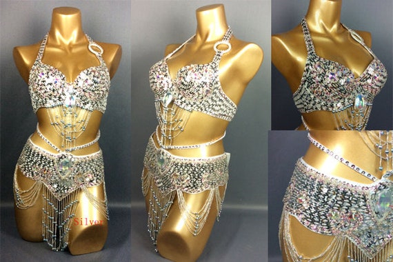 BRA, Light Gold Color Sequin/ Evening Bra/nightclub/disco Bra/belly Dance  Bra/ Gift for Her/ Indonesia -  New Zealand